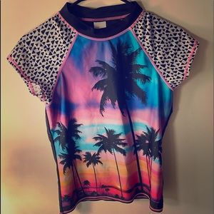 Hydrophobic Swim Shirt and Black matching shorts